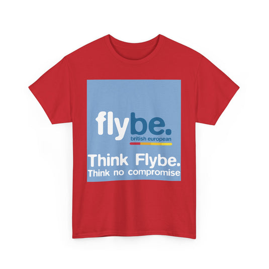 Flybe British European Think No Compromise Regional Airline Logo T-shirt