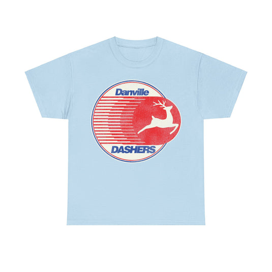 Danville Dashers Red Blue Logo Hockey Team T-shirt