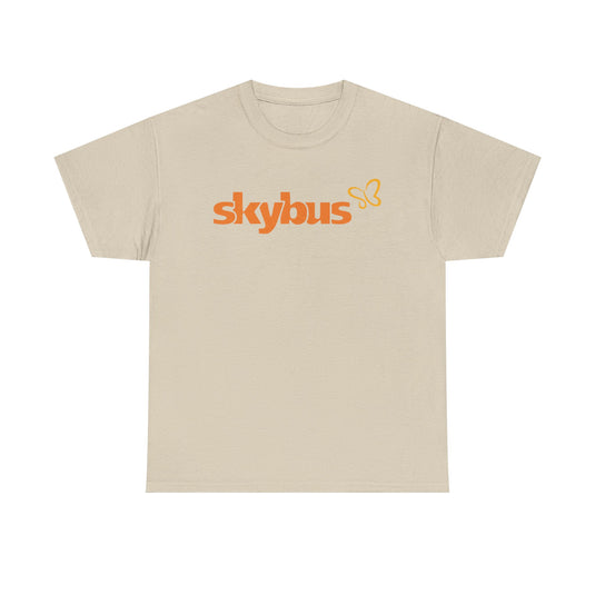 Skybus Australian Low Cost Carrier Orange Butterfly Logo Airline T-shirt