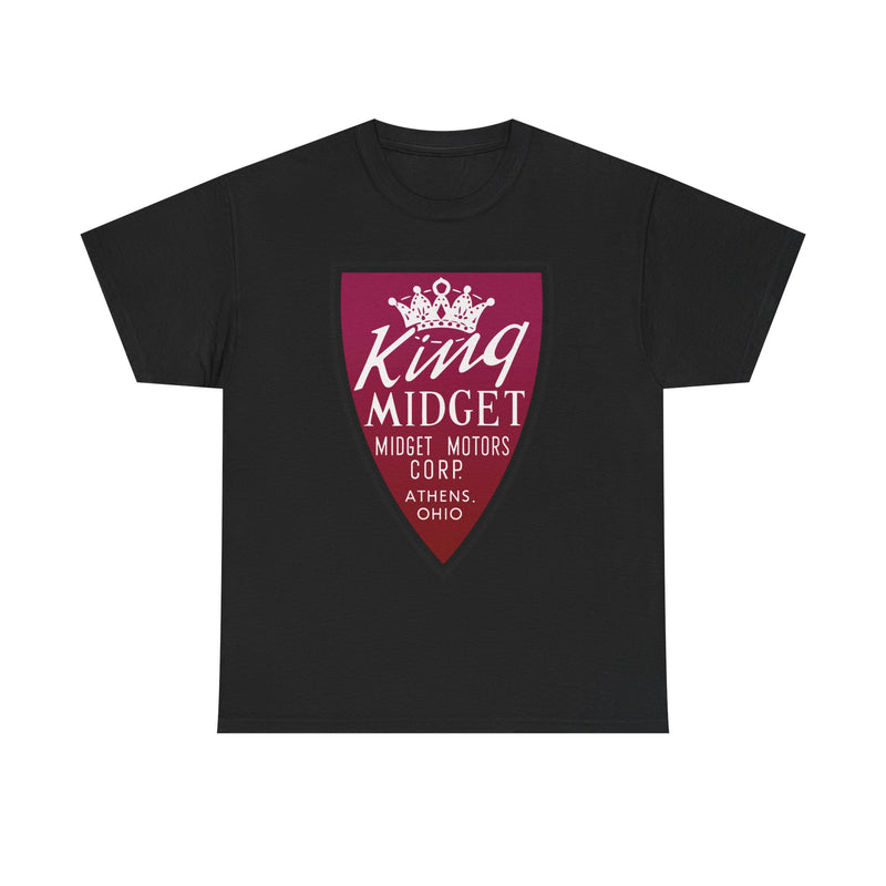 Load image into Gallery viewer, King Midget Motors Corp Athens Ohio Crown Logo Microcar T-shirt
