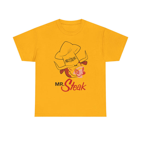 Mr. Steak T-Shirt - Steakhouse Restaurant Industry Defunct Logo Tee