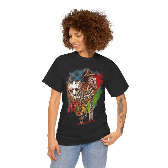 Jason Voorhies Freddy Krueger Heads Movie T-shirt