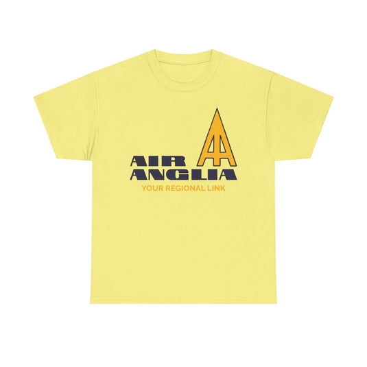 Air Anglia Your Regional Link Vintage Airline Logo British Aviation T-shirt