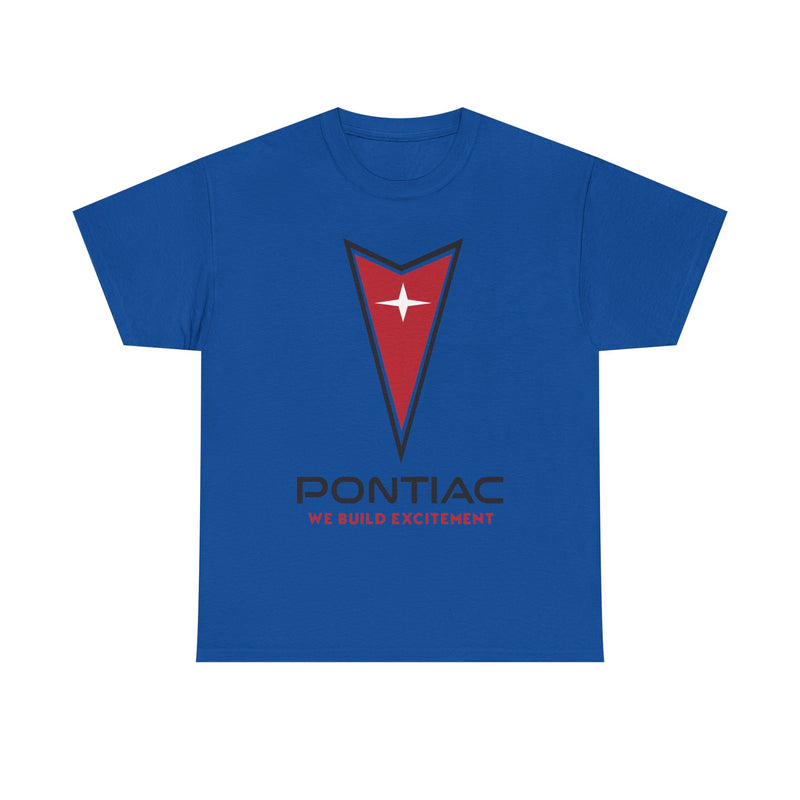Load image into Gallery viewer, Pontiac We Build Excitement Red Arrow Star Logo Classic T-shirt
