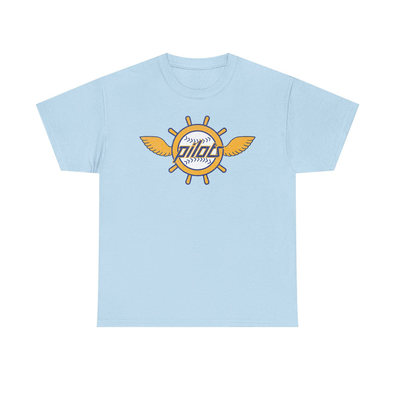 Load image into Gallery viewer, Seattle Pilots Gold Logo Nostalgic Retro Baseball Team T-shirt
