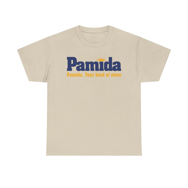 Load image into Gallery viewer, Pamida Your Kind of Store Sun Logo Rural Department Store Chain T-shirt
