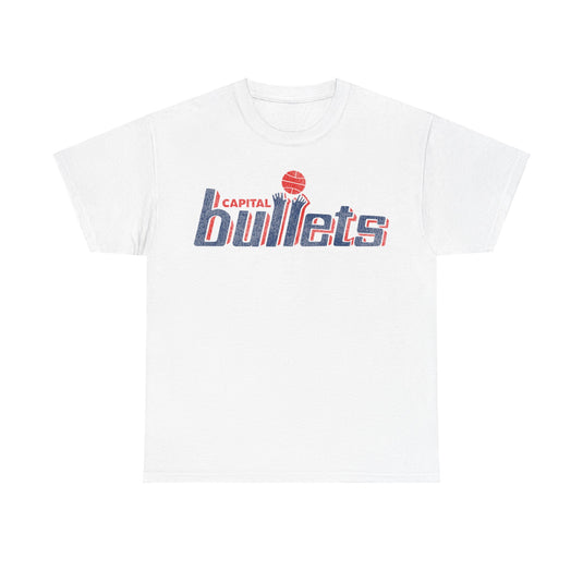 Capital Bullets Basketball Team Nostalgic Retro Logo T-shirt