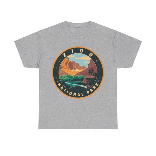 Zion National Park Utah Round Logo T-shirt