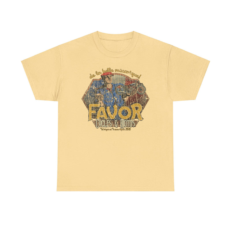 Load image into Gallery viewer, Favor Cycles Motos de la Belle Mcanique Bicycle T-shirt
