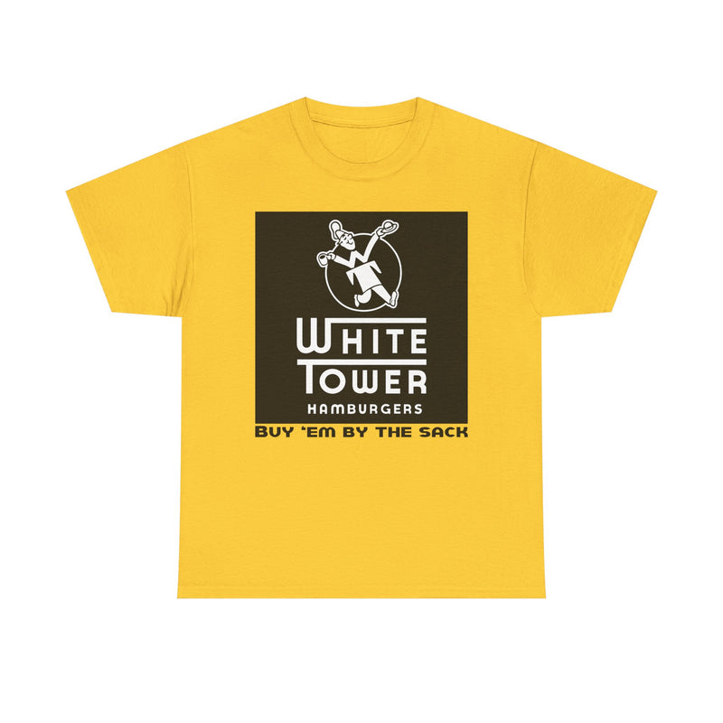 Load image into Gallery viewer, White Tower Hamburgers Buy Em By The Sack Vintage Logo T-Shirt
