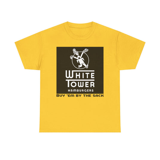White Tower Hamburgers Buy Em By The Sack Vintage Logo T-Shirt