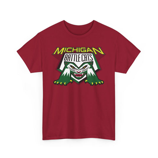 Michigan Battle Cats Midwest League 1995-2002 Baseball T-shirt