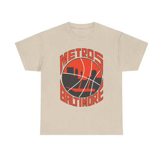 Baltimore Metros Maryland Continental Basketball Association 1978-1979 T-shirt