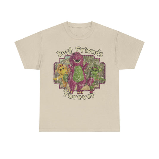 Best Friends Forever 1992 Purple Dinosaur Nostalgic Retro T-shirt