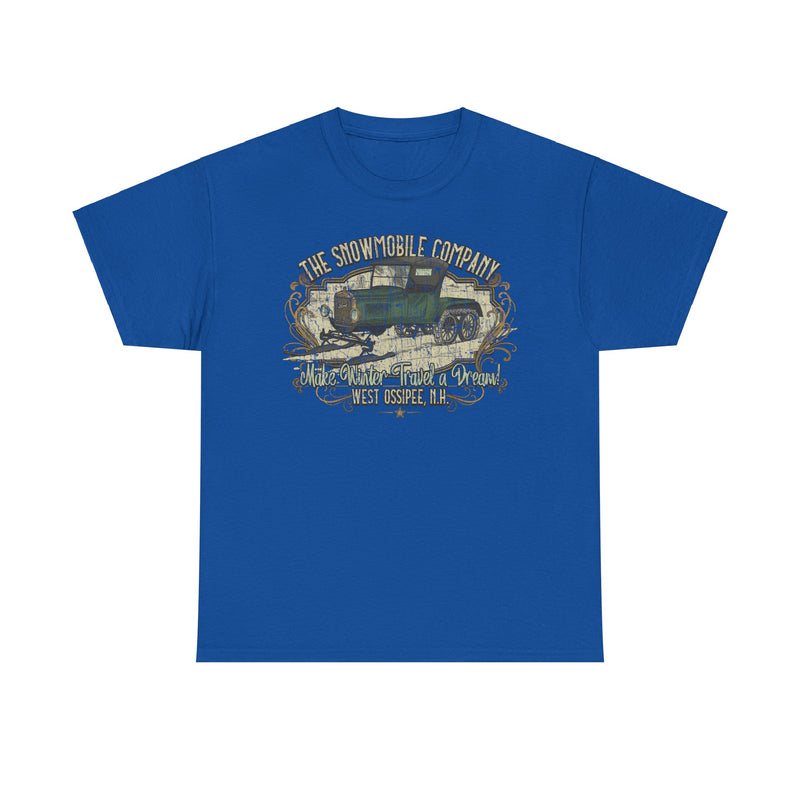 Load image into Gallery viewer, The Snowmobile Company 1922 West Ossipee New Hampshire Car Snow Logo T-shirt
