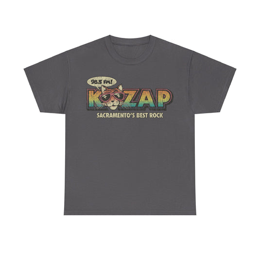 KZAP Sacramento California Cool Cat 98.5 FM Radio Station T-shirt