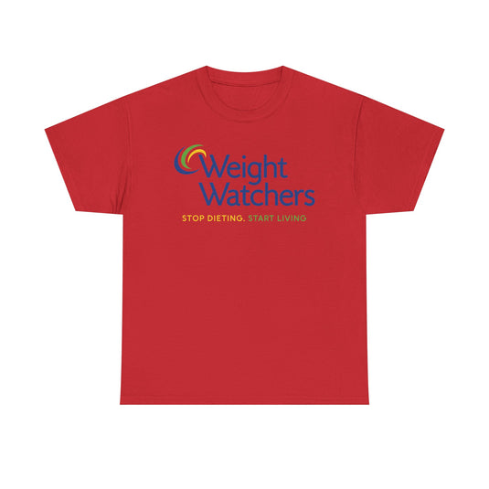Weight Watchers Blue Green Yellow Logo Stop Dieting Start Living T-shirt