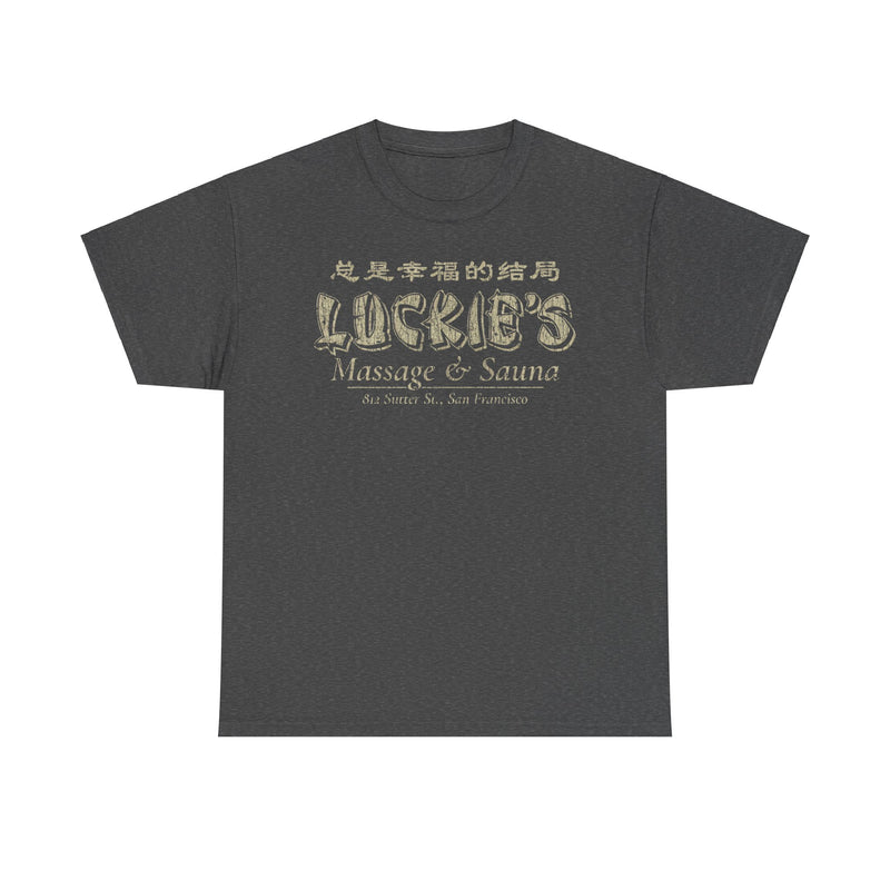 Load image into Gallery viewer, Luckies Massage Sauna San Francisco California T-shirt
