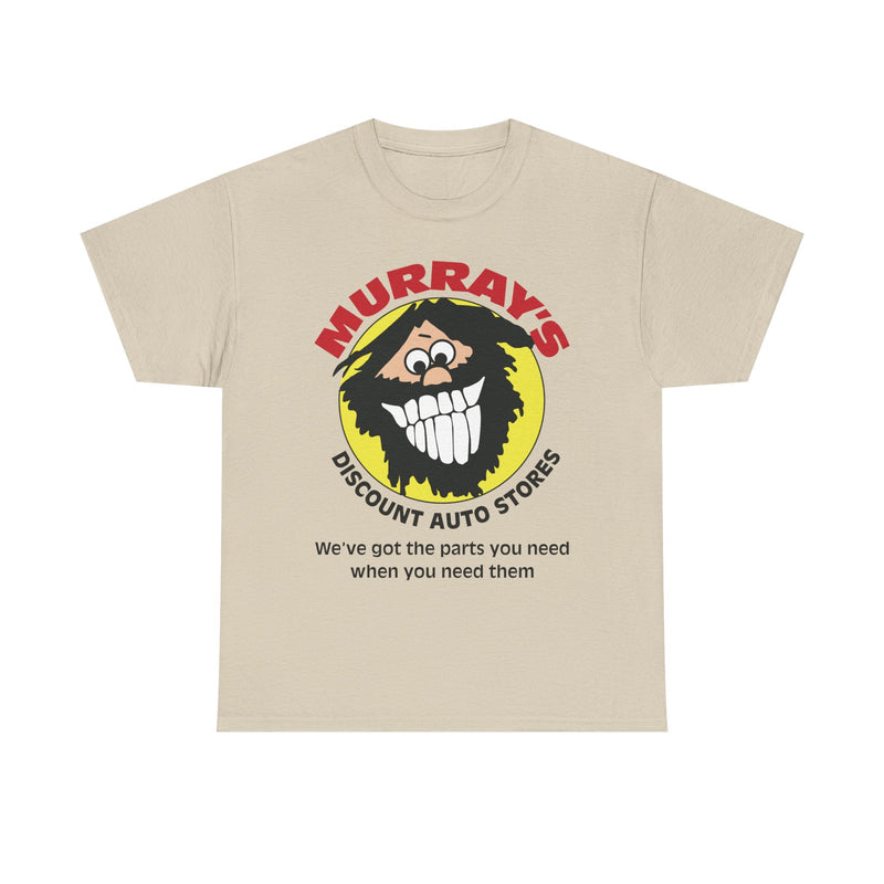Load image into Gallery viewer, Murray's Discount Auto Stores Bearded Mascot We've Got The Parts T-shirt
