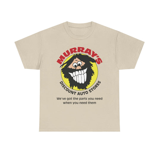 Murray's Discount Auto Stores Bearded Mascot We've Got The Parts T-shirt