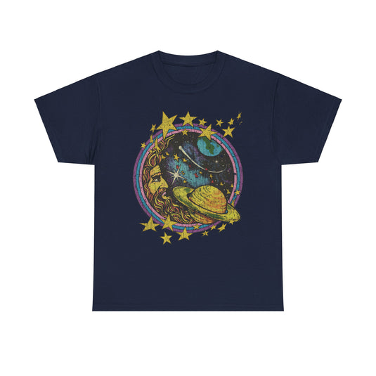 Cosmic Man in The Moon Nostalgic Retro T-shirt