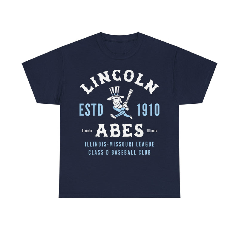 Load image into Gallery viewer, Lincoln Abes Est 1910 Illinois Baseball T-shirt
