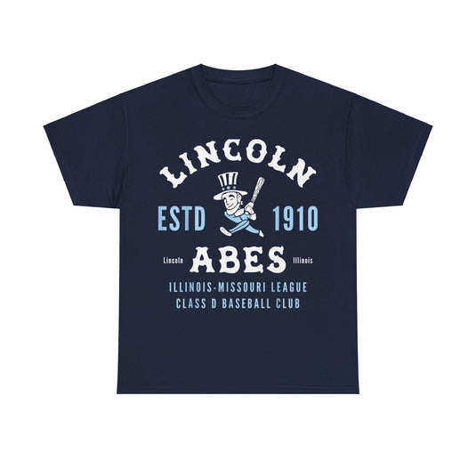 Lincoln Abes Est 1910 Illinois Baseball T-shirt