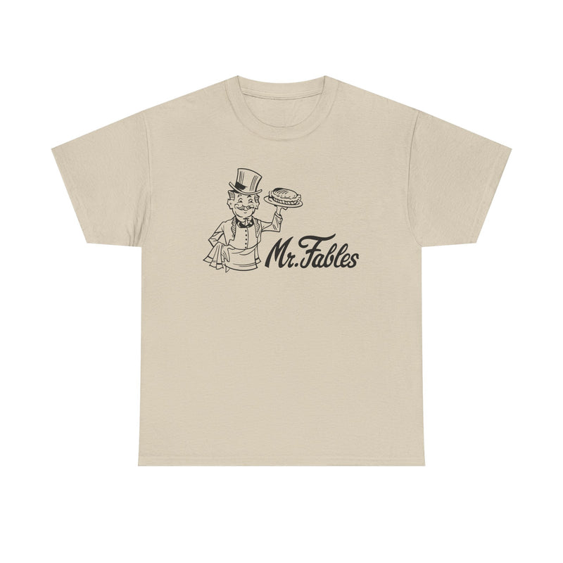 Load image into Gallery viewer, Mr. Fables T-Shirt - Fast Food Restaurant Industry Defunct Logo Tee
