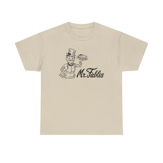 Mr. Fables T-Shirt - Fast Food Restaurant Industry Defunct Logo Tee