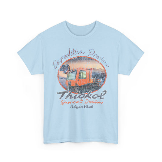 Thiokol Snowcat Division 1929 Ogden Utah Expedition Proven Snowmobile T-shirt