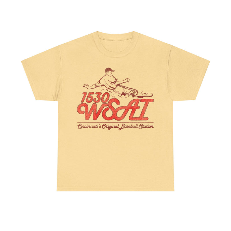 Load image into Gallery viewer, WSAI 1530 Cincinnati Baseball Radio Station Nostalgic Retro T-shirt
