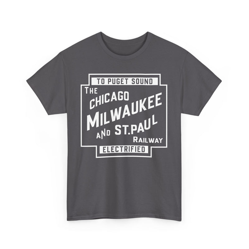 Load image into Gallery viewer, Chicago Milwaukee St. Paul &amp; Pacific Railroad Nostalgic Logo t-shirt

