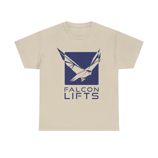 Falcon Lifts T-Shirt Defunct Elevator Company Bankrupt Logo Tee