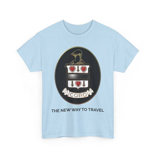 Classic Cord Automobile The New Way to Travel Logo T-shirt