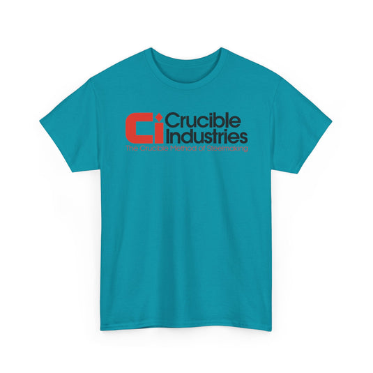 Crucible Industries Steelmaking Logo Graphic T-Shirt Rare Defunct Brand Tee