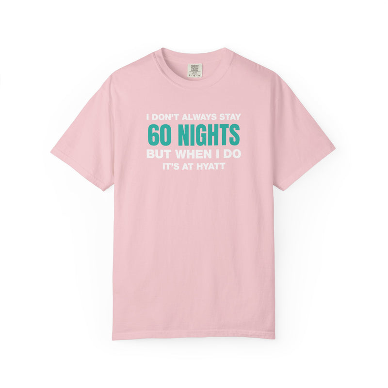 Load image into Gallery viewer, Hyatt 60 Nights Credit Card Points Miles Travel Teal T-shirt
