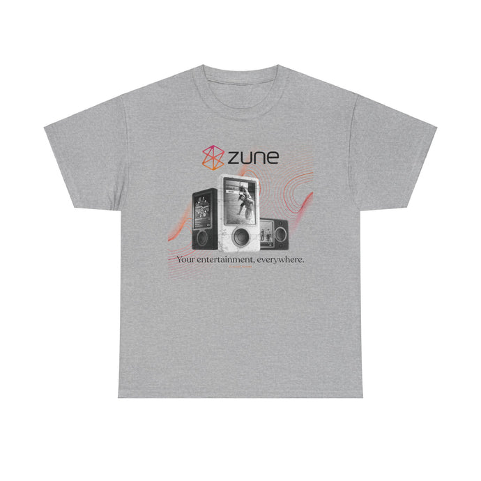 Zune Early Digital Music Player Nostalgic Tribute T-shirt