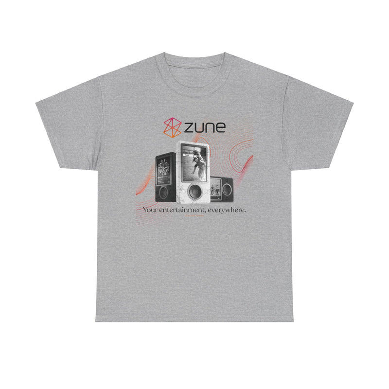 Load image into Gallery viewer, Zune Early Digital Music Player Nostalgic Tribute T-shirt
