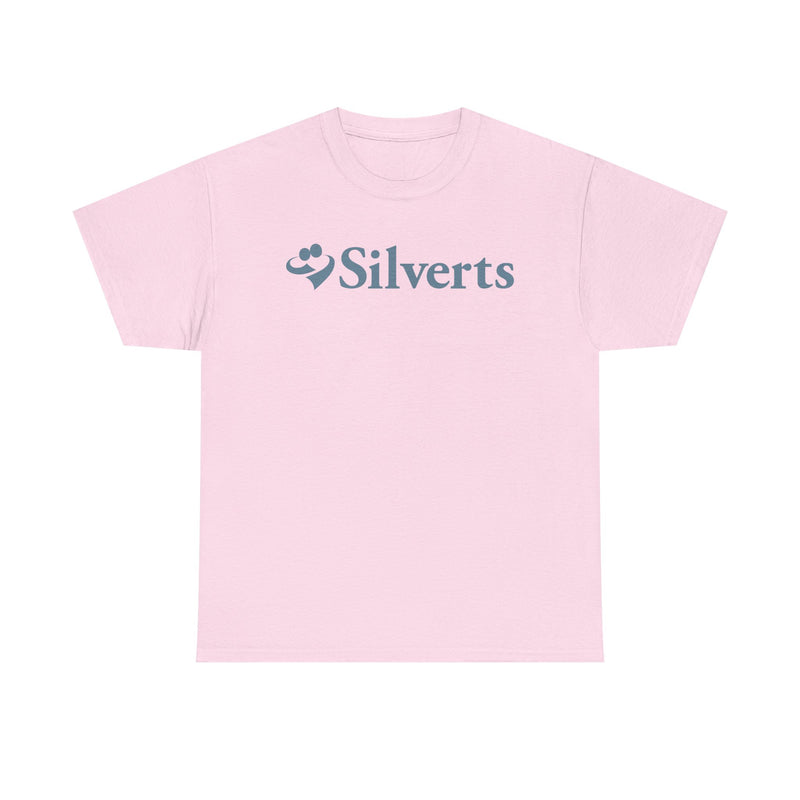 Load image into Gallery viewer, Silverts T-Shirt Blue Senior Care Adaptive Clothing Brand Logo Tee
