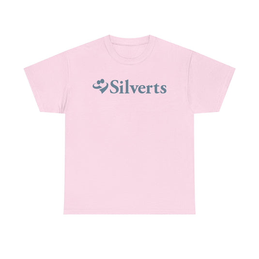 Silverts T-Shirt Blue Senior Care Adaptive Clothing Brand Logo Tee