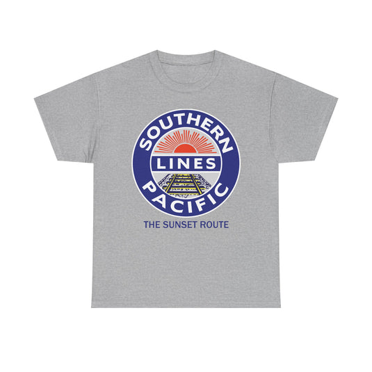 Southern Pacific Lines Sunset Route Railroad Logo Vintage T-Shirt