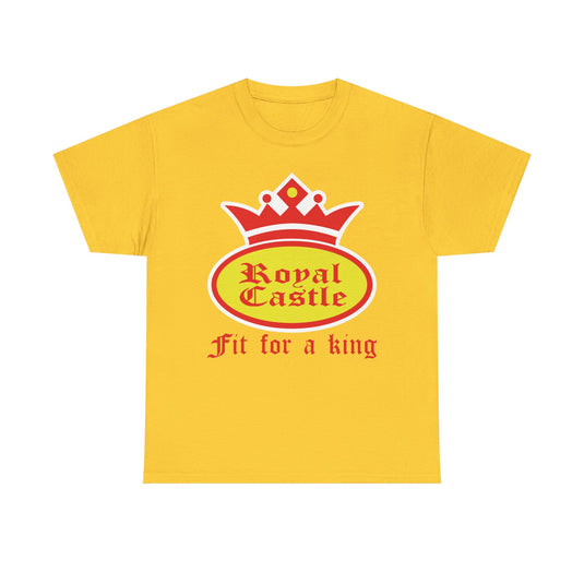 Royal Castle Fit For King Vintage Restaurant Logo Burger T-Shirt