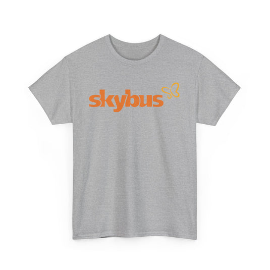 Skybus Australian Low Cost Carrier Orange Butterfly Logo Airline T-shirt