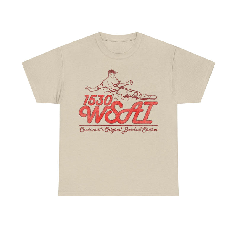 Load image into Gallery viewer, WSAI 1530 Cincinnati Baseball Radio Station Nostalgic Retro T-shirt
