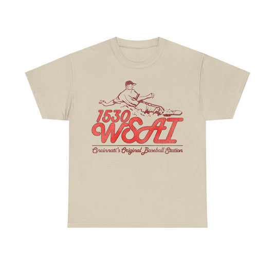 WSAI 1530 Cincinnati Baseball Radio Station Nostalgic Retro T-shirt