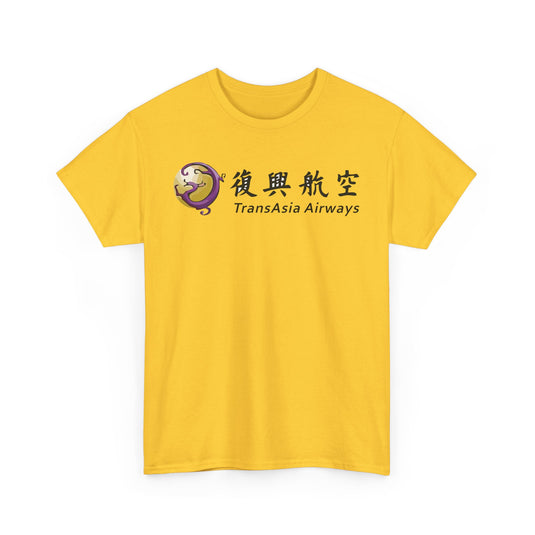 TransAsia Airways Purple Dragon Logo Taiwanese Carrier Vintage T-shirt