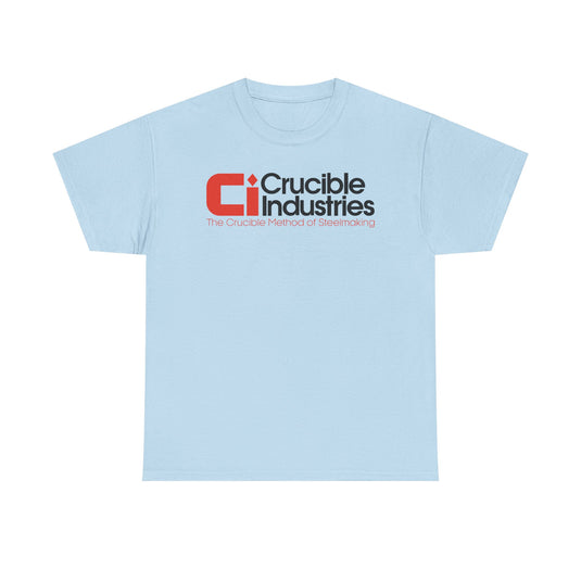 Crucible Industries Steelmaking Logo Graphic T-Shirt Rare Defunct Brand Tee
