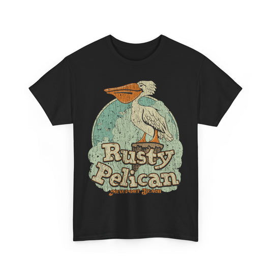 The Rusty Pelican 1972 Newport Beach California Seafood Restaurant Nostalgic T-shirt