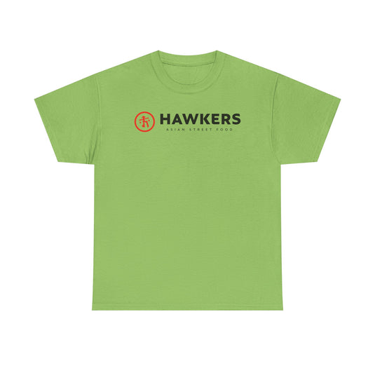 Hawkers Asian Street Food T-Shirt Bankrupt Restaurant Chain Logo Tee
