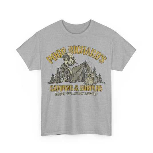 Poor Richards Camping Surplus 1968 Distressed Print T-shirt